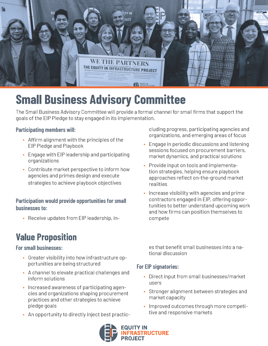 Small Business Advisory Committee Infosheet